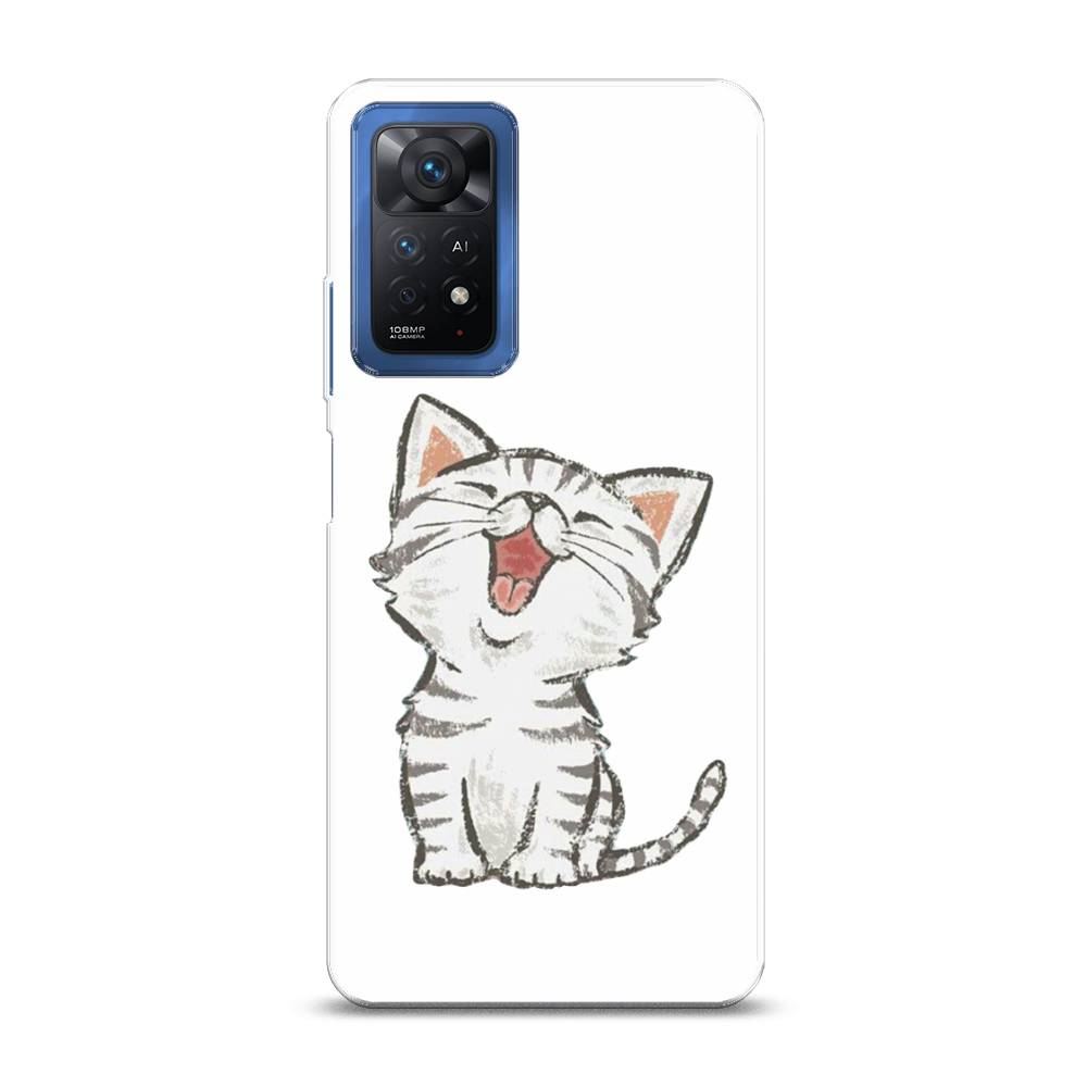 фото Силиконовый чехол "котенок рисованный" на xiaomi redmi note 11 pro awog