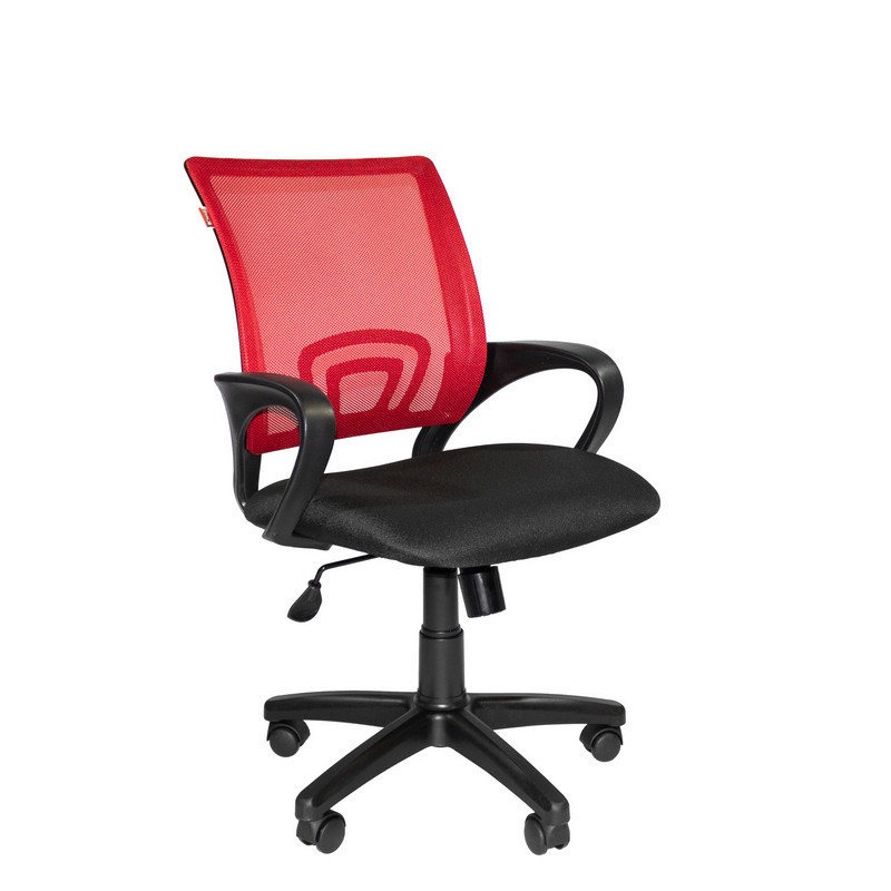 Кресло офисное Easy Chair 304 красное/черное (сетка/ткань, пластик), 381457