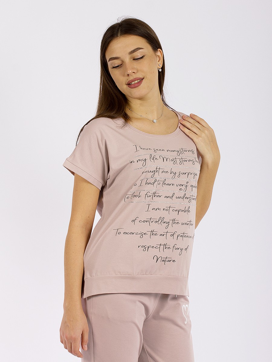 

Футболка женская DAIROS GD69301396 розовая M, Розовый, GD69301396