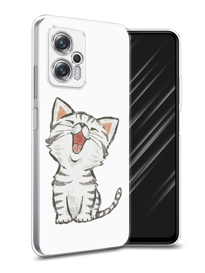

Чехол Awog на Poco X4 GT/Redmi Note 11T Pro/11T Pro Plus "Котенок рисованный", Разноцветный, 315250-1