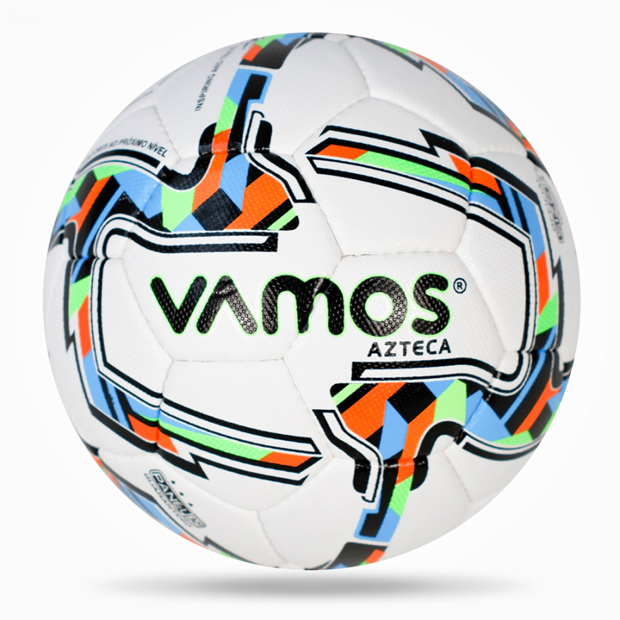 Мяч футбольный VAMOS AZTECA №4 тренировочный, бело-черно-оранжевый