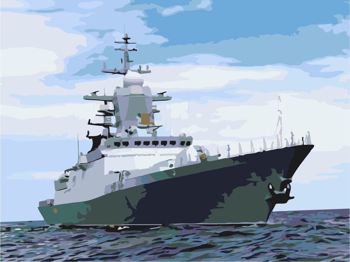 

Картина по номерам 30 x 40 Корвет (PZ-2018), Корвет