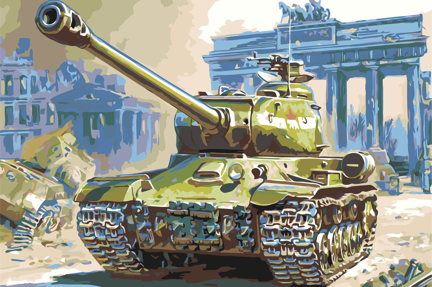 

Картина по номерам 40 x 60 Танк ИС-2 (PZ-2009), Танк ИС-2