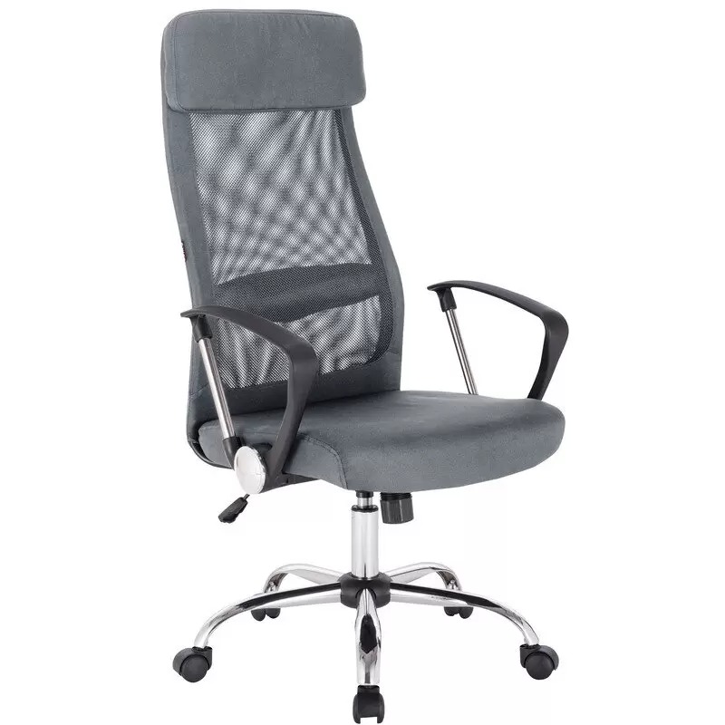 

Кресло для руководителя Easy Chair 589 TC серое/черное (сетка/ткань, металл), 1114739, Серый;черный