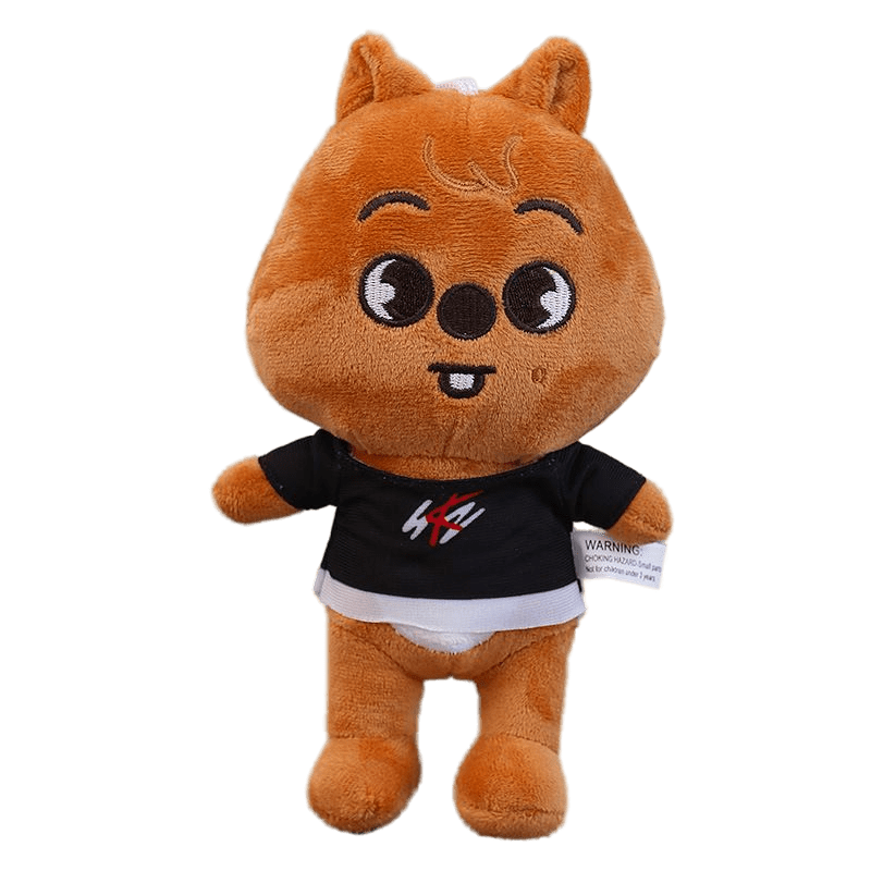 фото Мягкая игрушка plush story hanquokka джисон skzoo stray kids бродячие дети коричневый