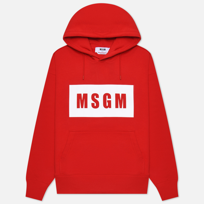 

Мужская толстовка MSGM Box Maxilogo Unbrushed Hoodie красный, Размер M, Box Maxilogo Unbrushed Hoodie