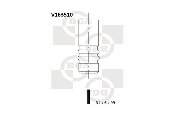 

Впускной клапан BGA V163510