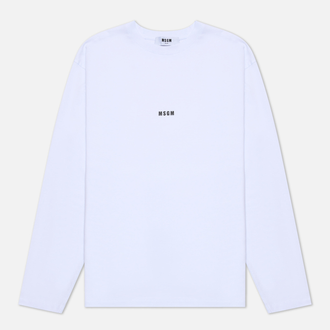 

Мужской лонгслив MSGM Micrologo Basic Crew Neck белый, Размер S, Micrologo Basic Crew Neck-1