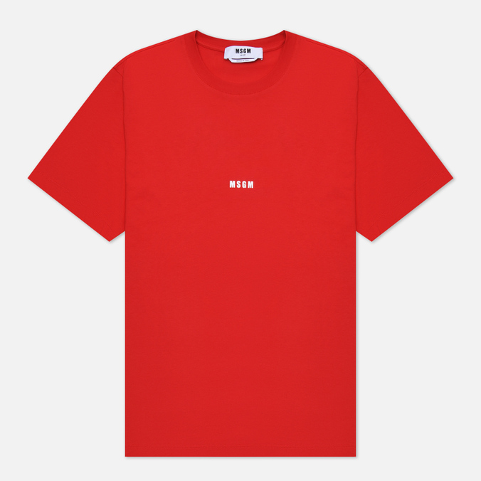 

Мужская футболка MSGM Micrologo Basic Crew Neck красный, Размер M, Micrologo Basic Crew Neck