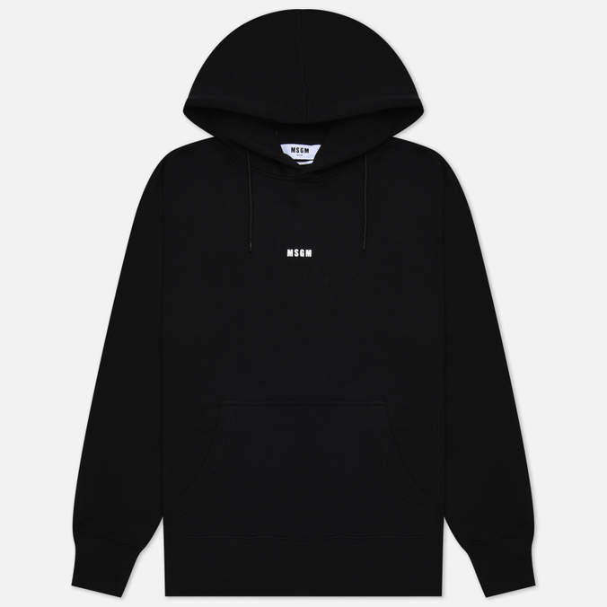 

Мужская толстовка MSGM Micrologo Basic Unbrushed Hoodie чёрный, Размер M, Micrologo Basic Unbrushed Hoodie