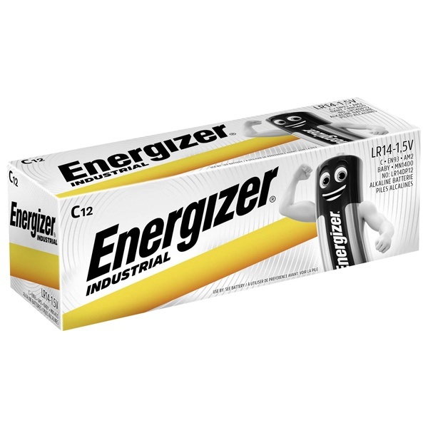 Батарейка C щелочная Energizer LR14 Industrial в коробке 12 шт.