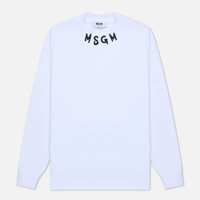 

Мужская толстовка MSGM Script Logo Neck белый, Размер L, Script Logo Neck