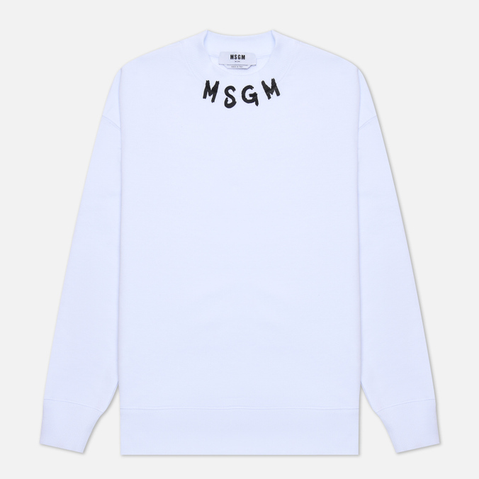 

Мужская толстовка MSGM Script Logo Neck белый, Размер XL, Script Logo Neck