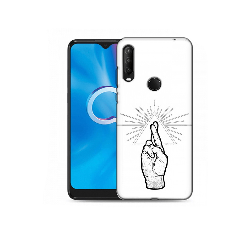 

Чехол MyPads Tocco для Alcatel 1S (2020) 5028Y черно белая рука (PT145668.665.681), Прозрачный, Tocco