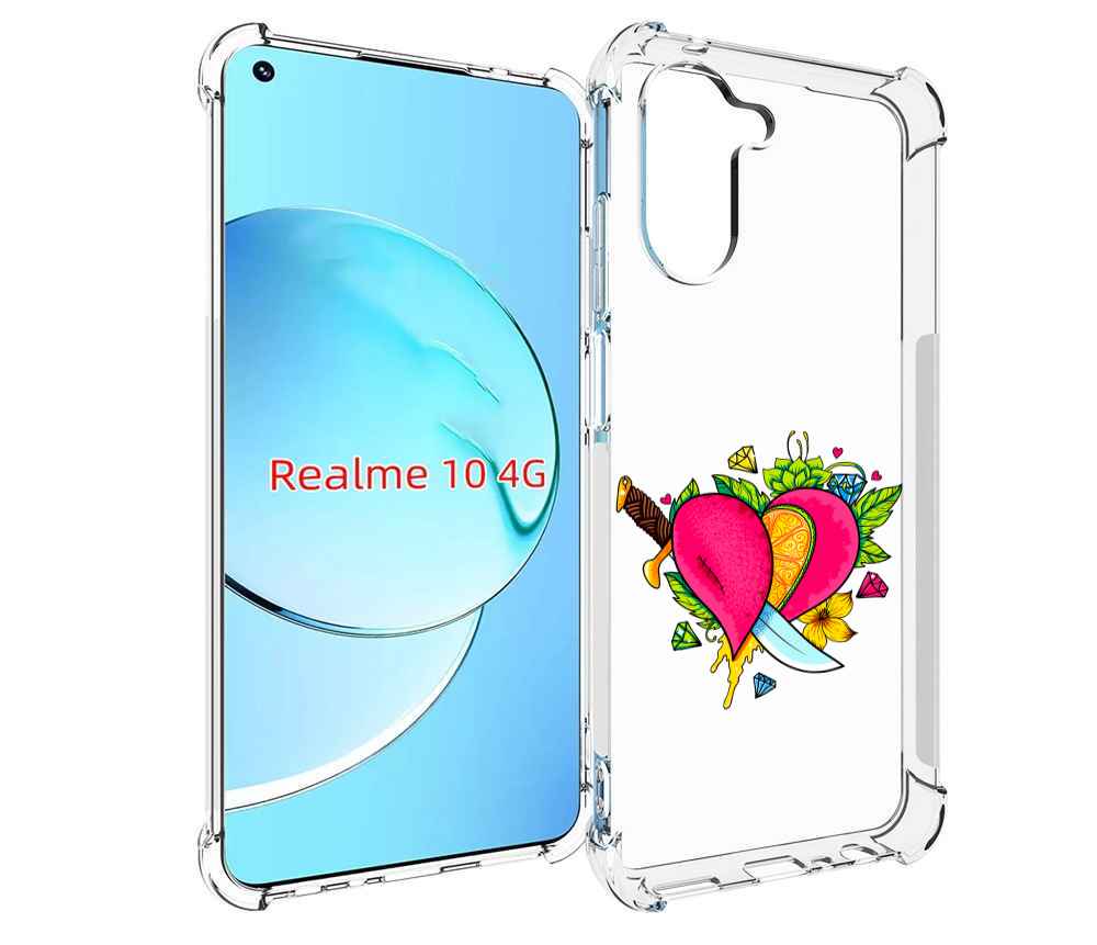 

Чехол MyPads Фруктовое сердце для Realme 10, Прозрачный, Tocco
