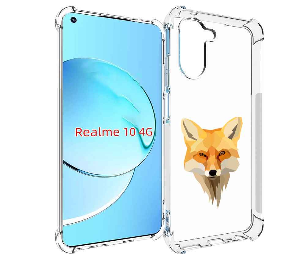 

Чехол MyPads голова-лисы для Realme 10, Прозрачный, Tocco