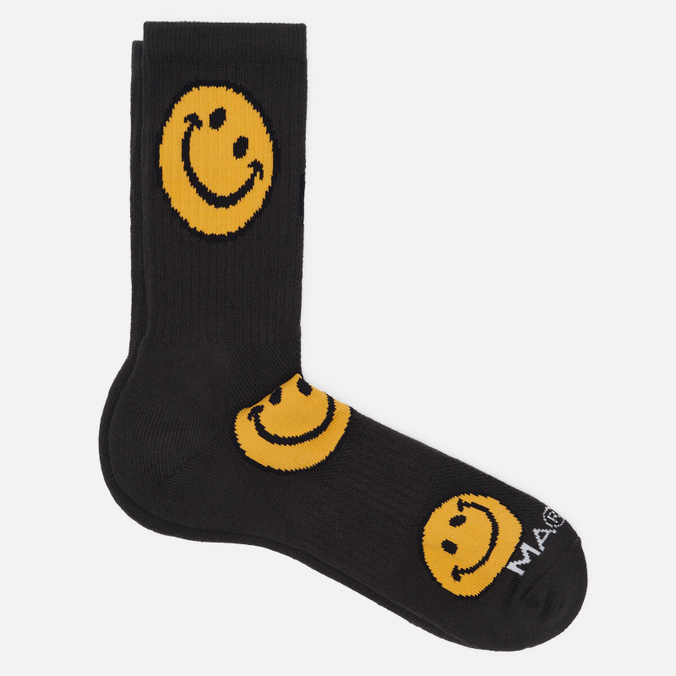 Носки MARKET Smiley Vintage All Over Print чёрный, Размер 40-46 EU