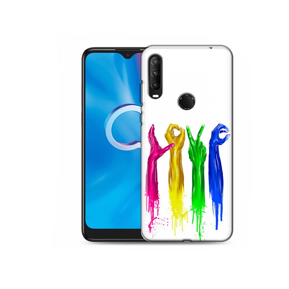 

Чехол MyPads Tocco для Alcatel 1S (2020) 5028Y яркие руки love (PT145668.665.707), Прозрачный, Tocco