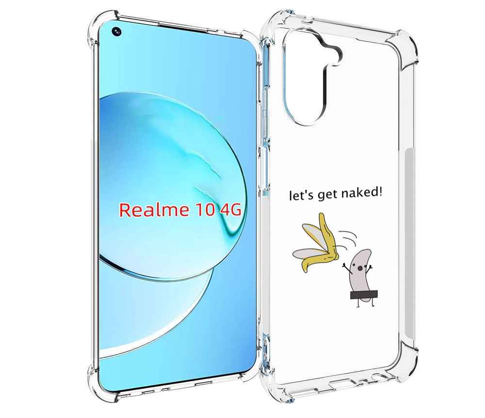 

Чехол MyPads голый-банан для Realme 10, Прозрачный, Tocco
