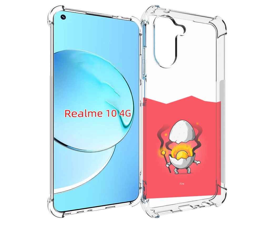 

Чехол MyPads горелое яйцо для Realme 10, Прозрачный, Tocco