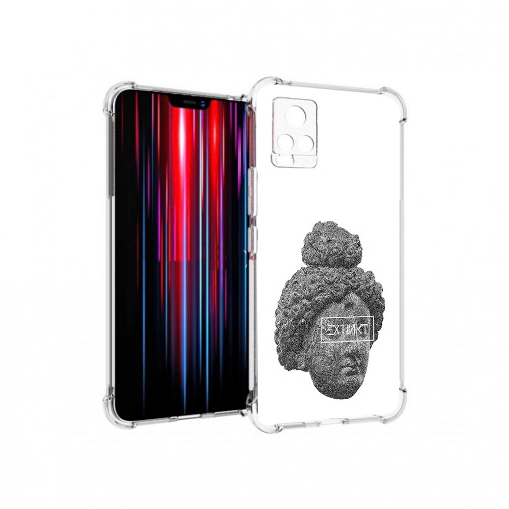 

Чехол MyPads Tocco для Vivo V20 PRO каменное лицо девушки (PT226964.386.383), Прозрачный, Tocco