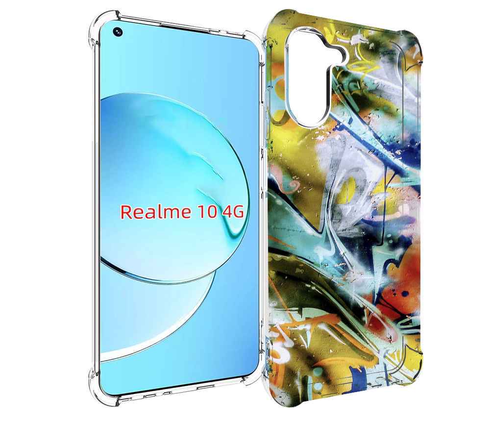 

Чехол MyPads граффити-хаос для Realme 10, Прозрачный, Tocco