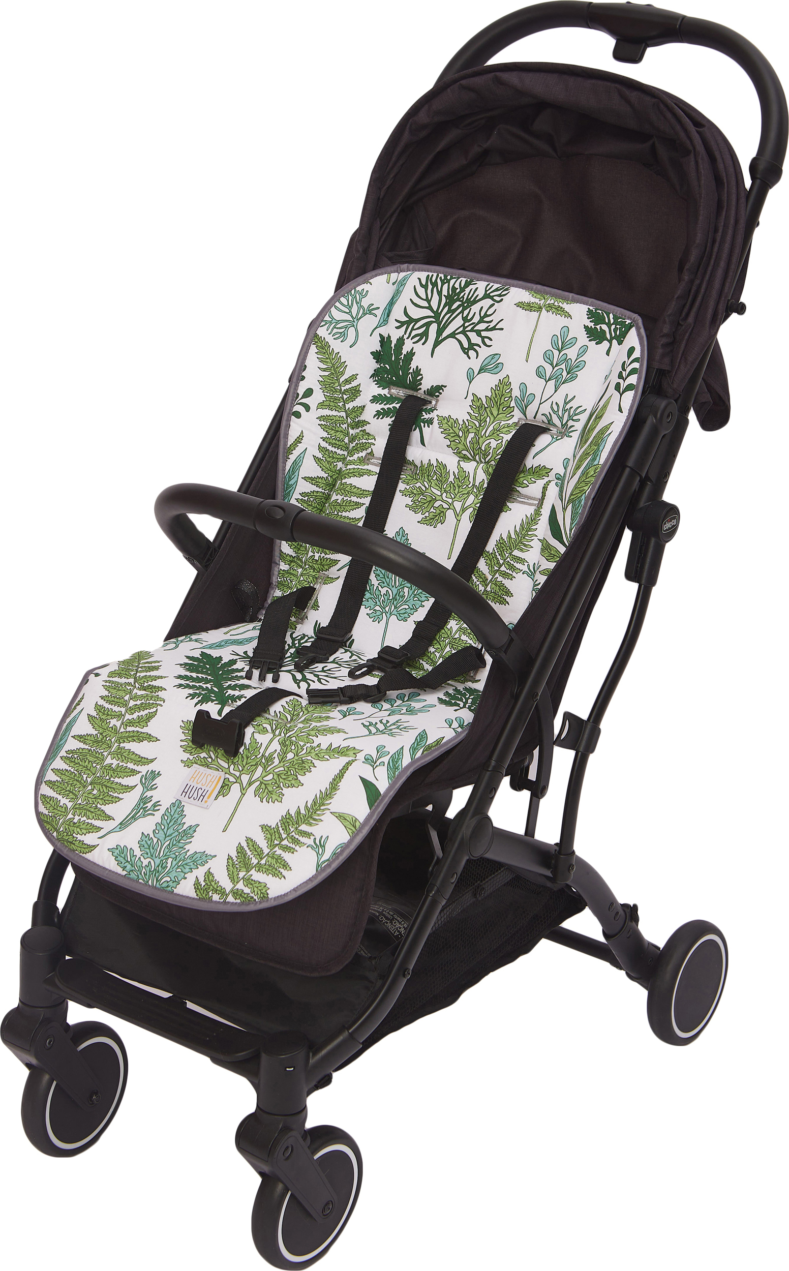 

Двусторонний матрасик XL в коляску Hush Hush! Basic Green 5123, Basic