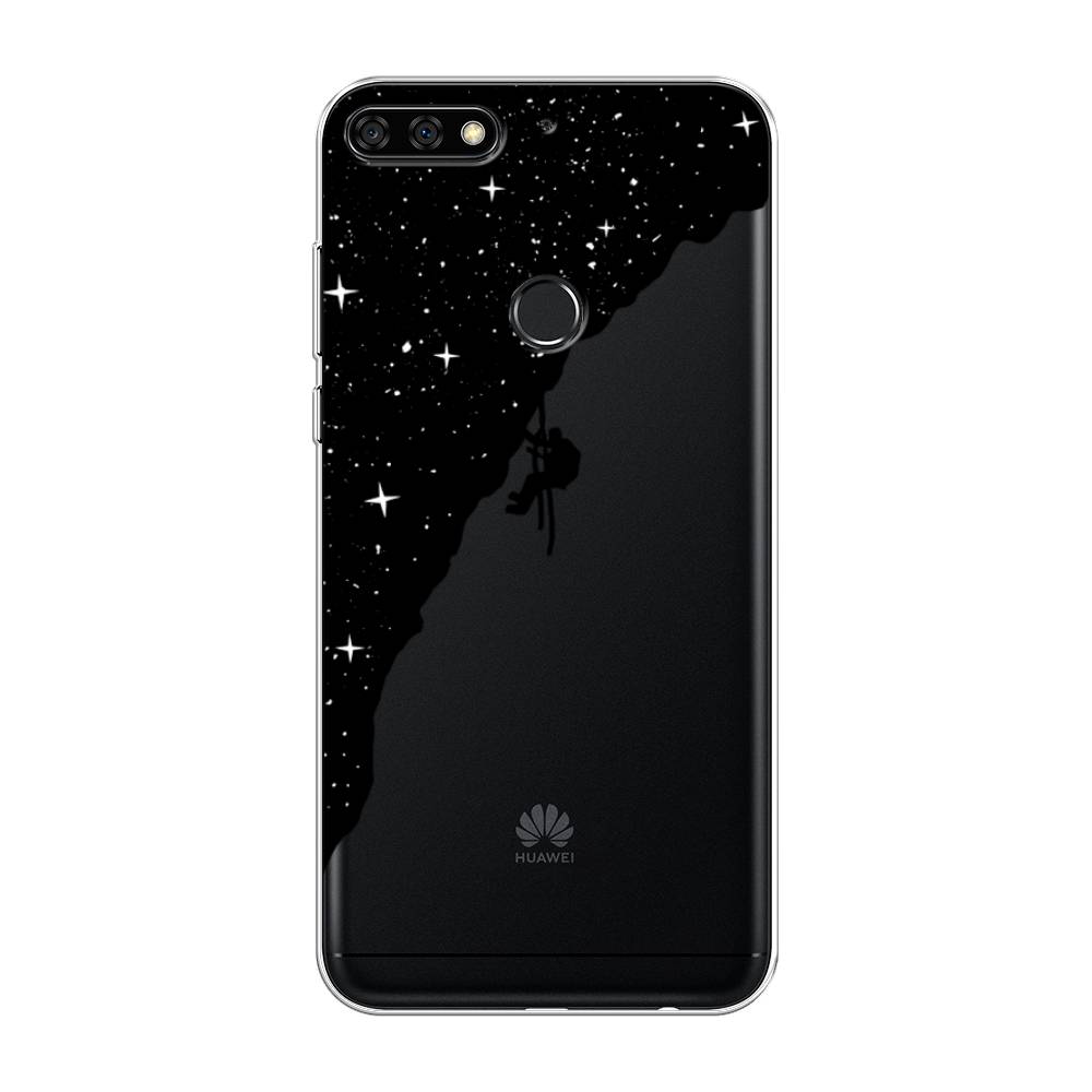 

Чехол Awog на Huawei Y7 Prime 2018 "Скалолаз в космосе", Черный;белый;бежевый, 66450-4