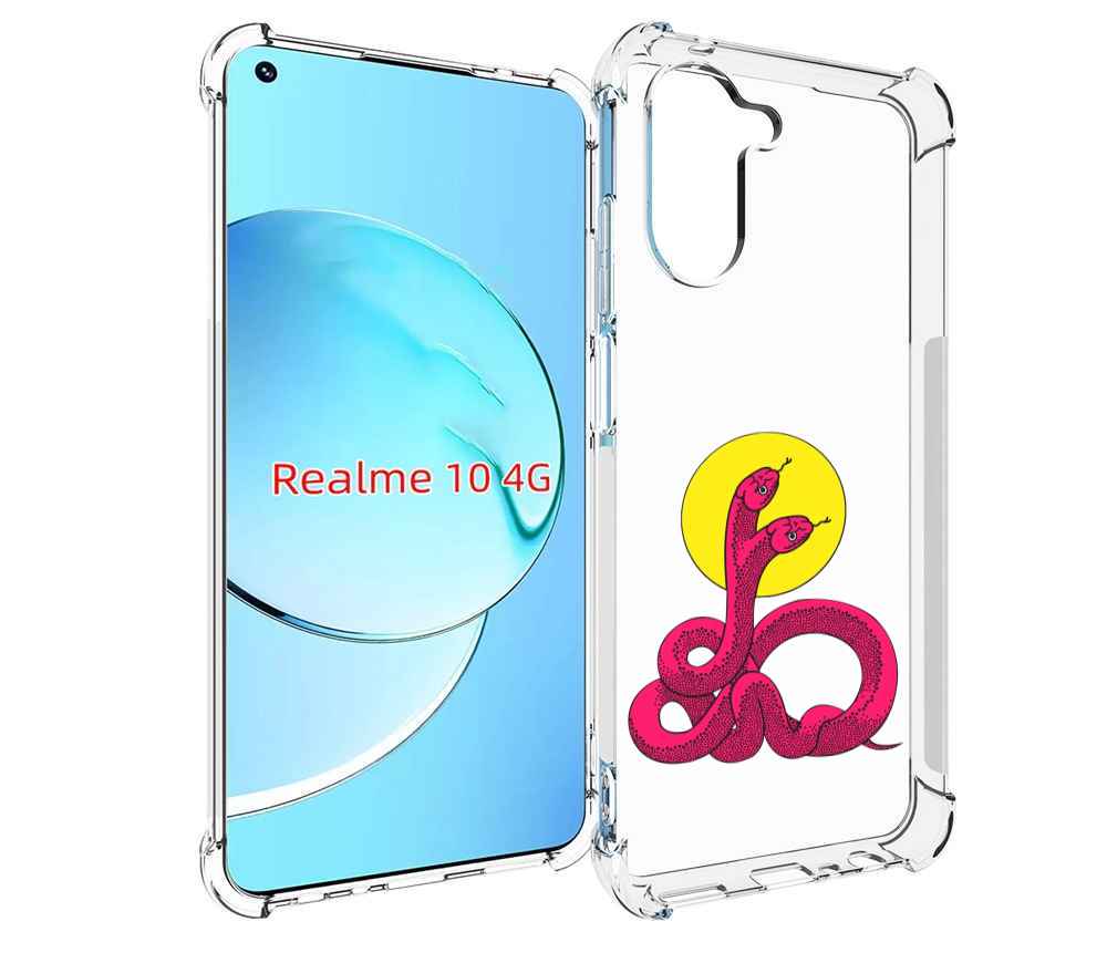 

Чехол MyPads двухголовая-змея для Realme 10, Прозрачный, Tocco