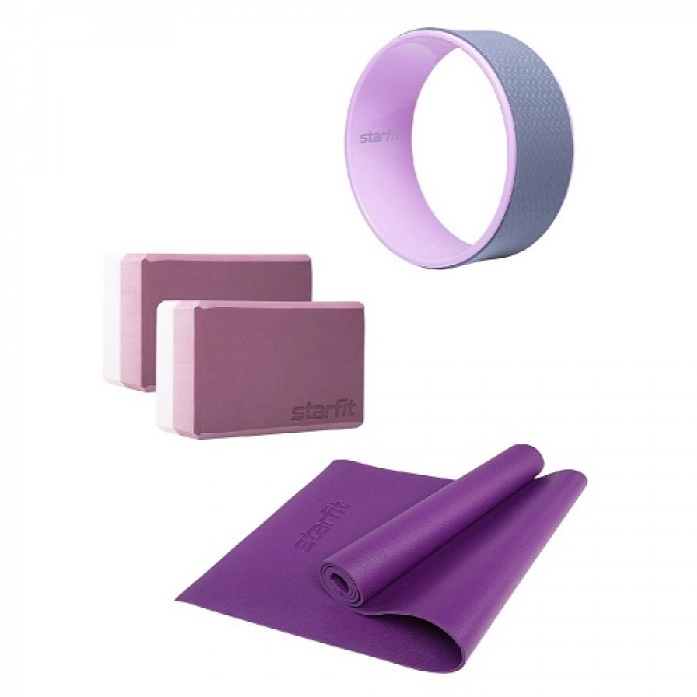 фото Коврик для йоги starfit ss-03 violet 173 см, 3 мм