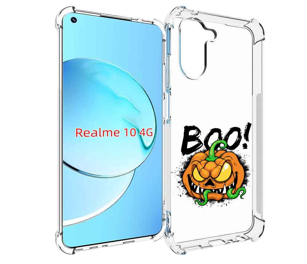 

Чехол MyPads Хэллоуин бу для Realme 10, Прозрачный, Tocco