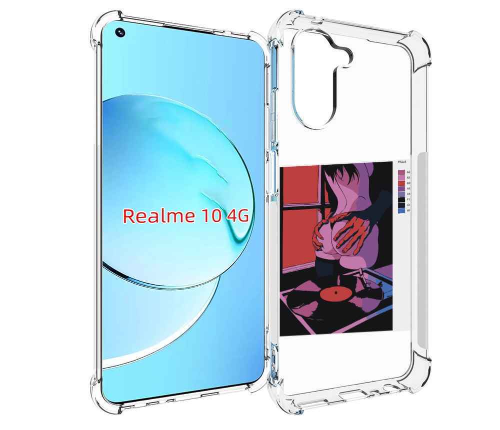 

Чехол MyPads девушка красивая сзади женский для Realme 10, Прозрачный, Tocco