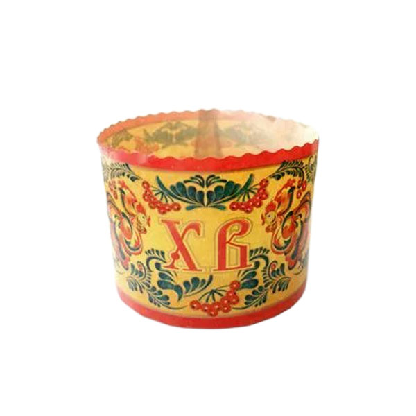

Форма бумажная КУЛИЧ ХОХЛОМА (h 95 мм, d 134 мм, d 134 мм) кор. 2400 шт.