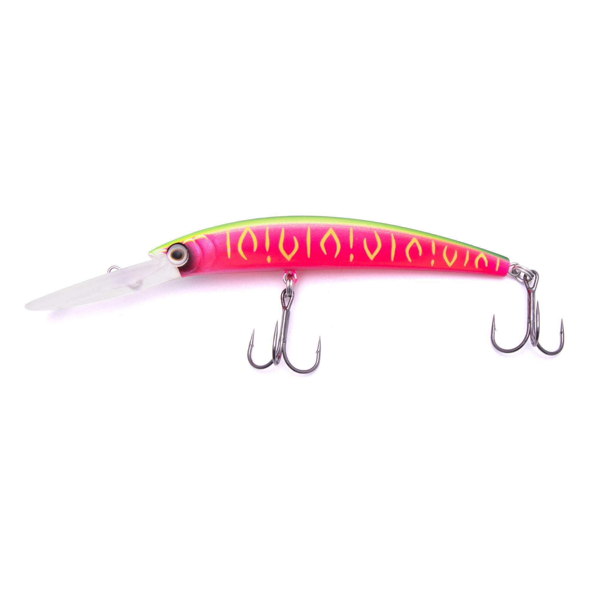 

Воблер Karoshi Minnow, L-110мм, 15 г, минноу, плавающий (4,0-6,0м), цвет №9, Зеленый;желтый;розовый, Karoshi Minnow
