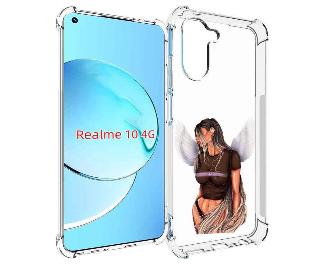 

Чехол MyPads девушка-ангел-с-крыльями женский для Realme 10, Прозрачный, Tocco