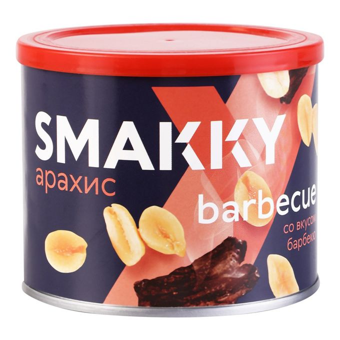 Арахис Smakky жареный очищенный со вкусом ребрышек соленый 70 г