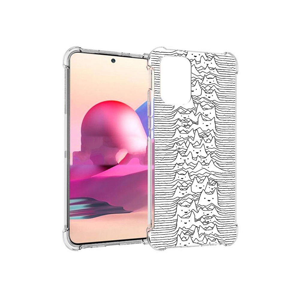 

Чехол MyPads Tocco для Xiaomi Redmi Note 10S черно белые коты 3D (PT158704.257.682), Прозрачный, Tocco