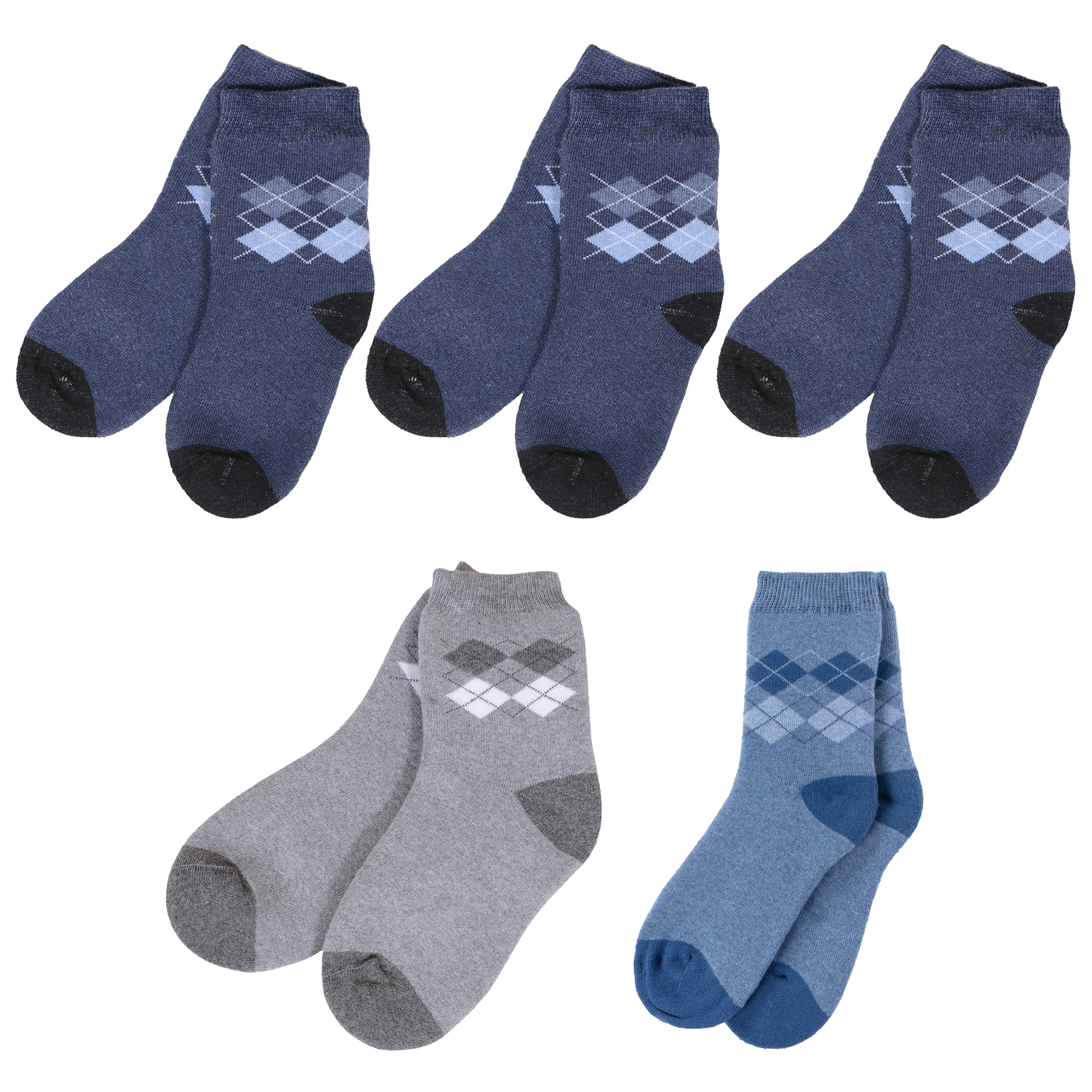 Носки детские Rusocks 5-Д-49, синий; серый, 12-14
