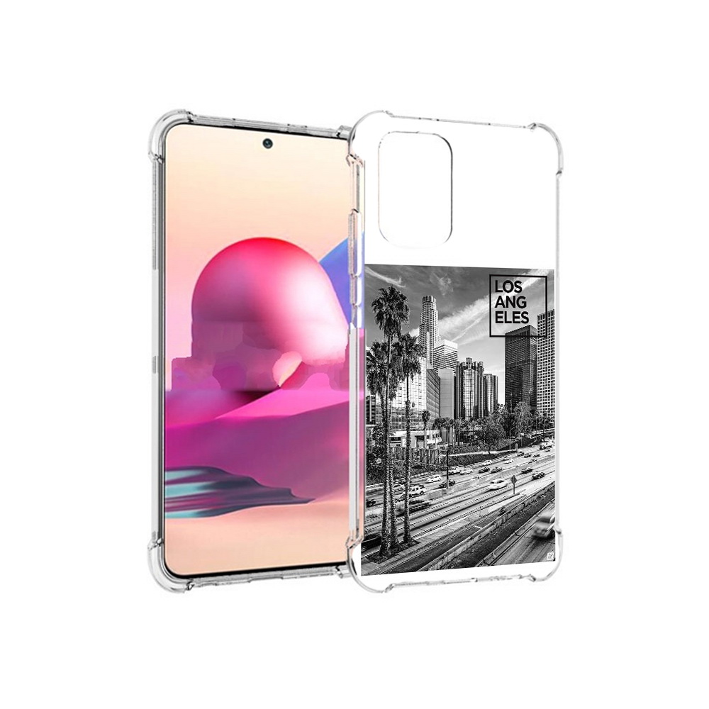 

Чехол MyPads Tocco для Xiaomi Redmi Note 10S черно белый лос анджелес (PT158704.257.685), Прозрачный, Tocco