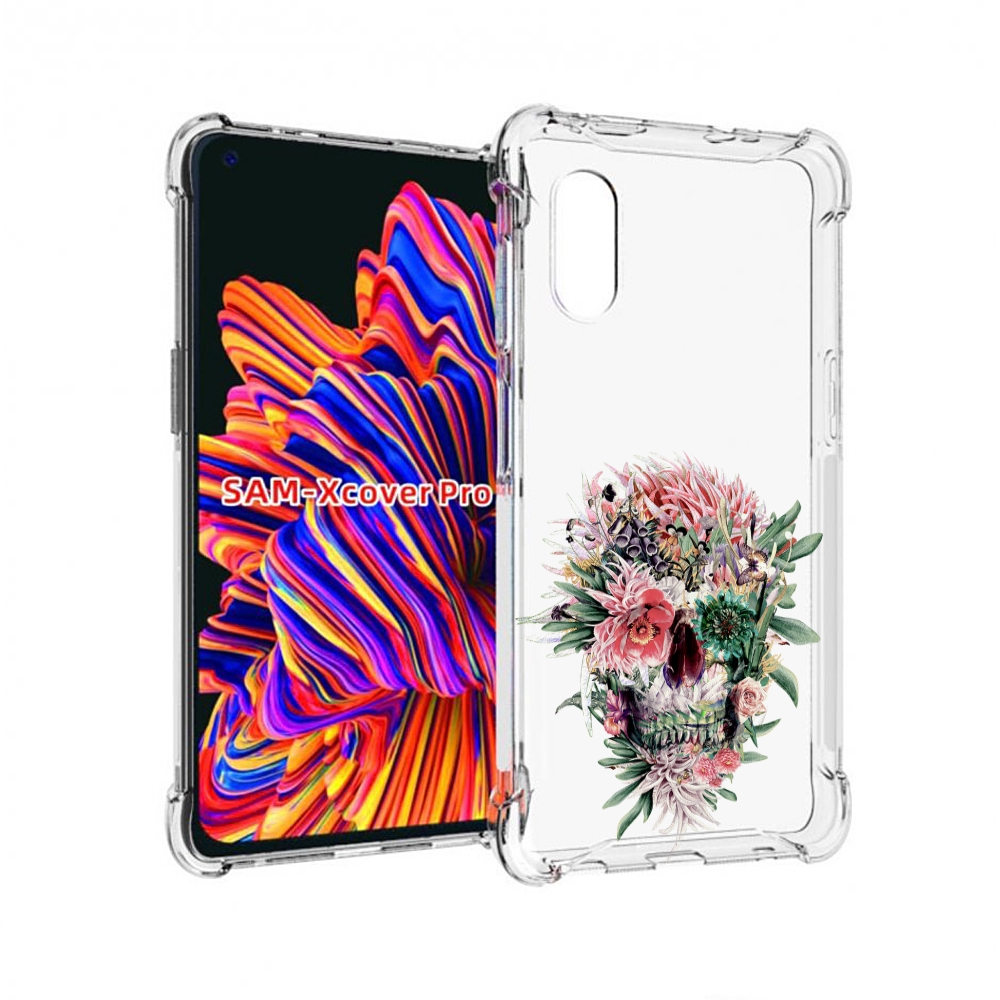 

Чехол MyPads череп из цветов для Samsung Galaxy Xcover Pro 1, Прозрачный, Tocco