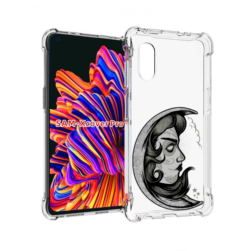 

Чехол MyPads черно белая луна с лицом для Samsung Galaxy Xcover Pro 1, Прозрачный, Tocco
