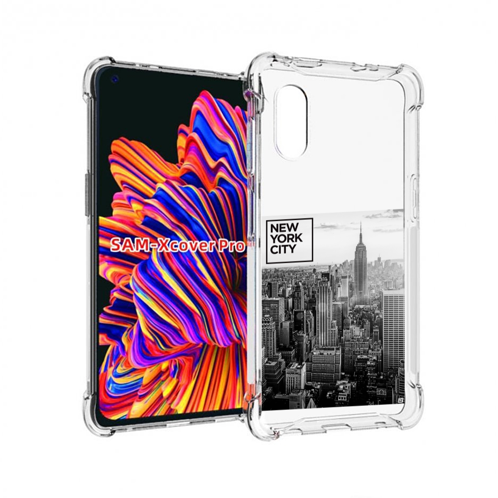 

Чехол MyPads черно белый Нью-Йорк для Samsung Galaxy Xcover Pro 1, Прозрачный, Tocco