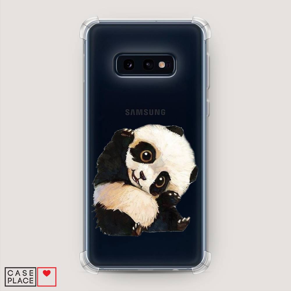 фото Противоударный силиконовый чехол "большеглазая панда" на samsung galaxy s10e awog