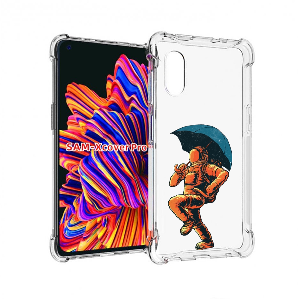 

Чехол MyPads шагающий космонавт с зонтом для Samsung Galaxy Xcover Pro 1, Прозрачный, Tocco