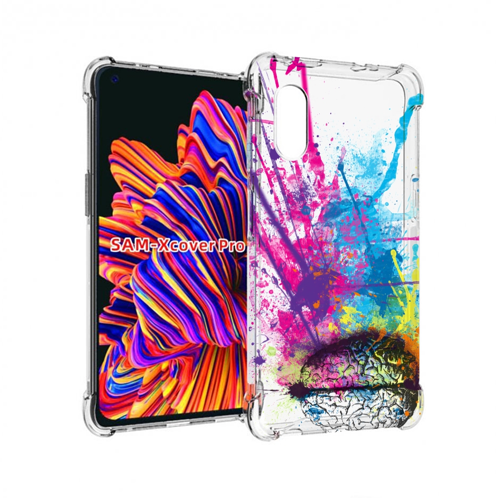 Чехол MyPads яркий красочный мозг для Samsung Galaxy Xcover Pro 1
