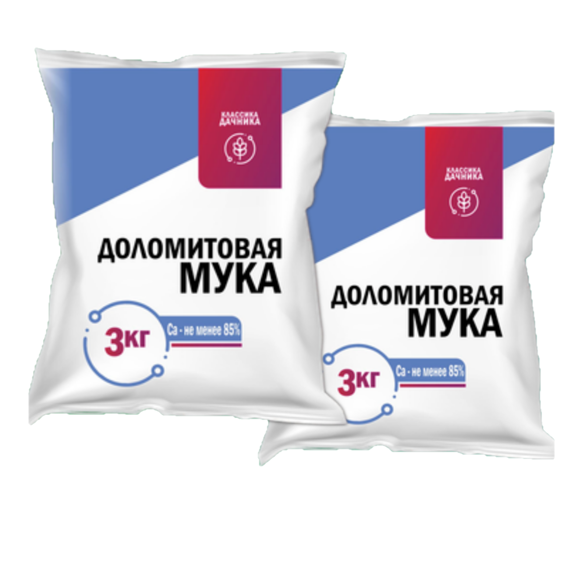 Удобрение доломитовая (известняковая) мука , Классика дачника 92006 , 2 упаковки по 3кг