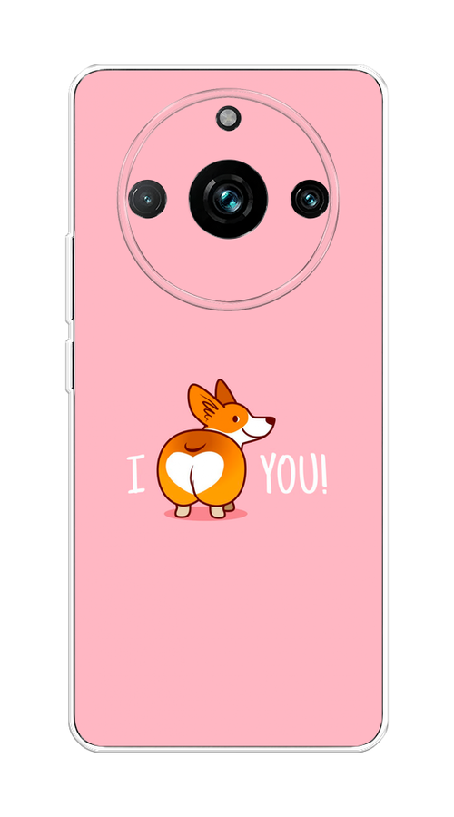 

Чехол на Realme 11 Pro+ "Корги I love you", Розовый;коричневый;белый, 2514350-1