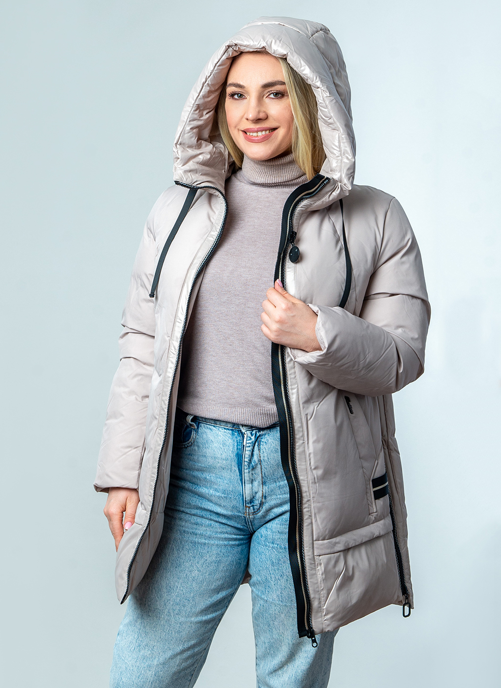 

Куртка женская Britt 56980 бежевая 56 RU, 56980