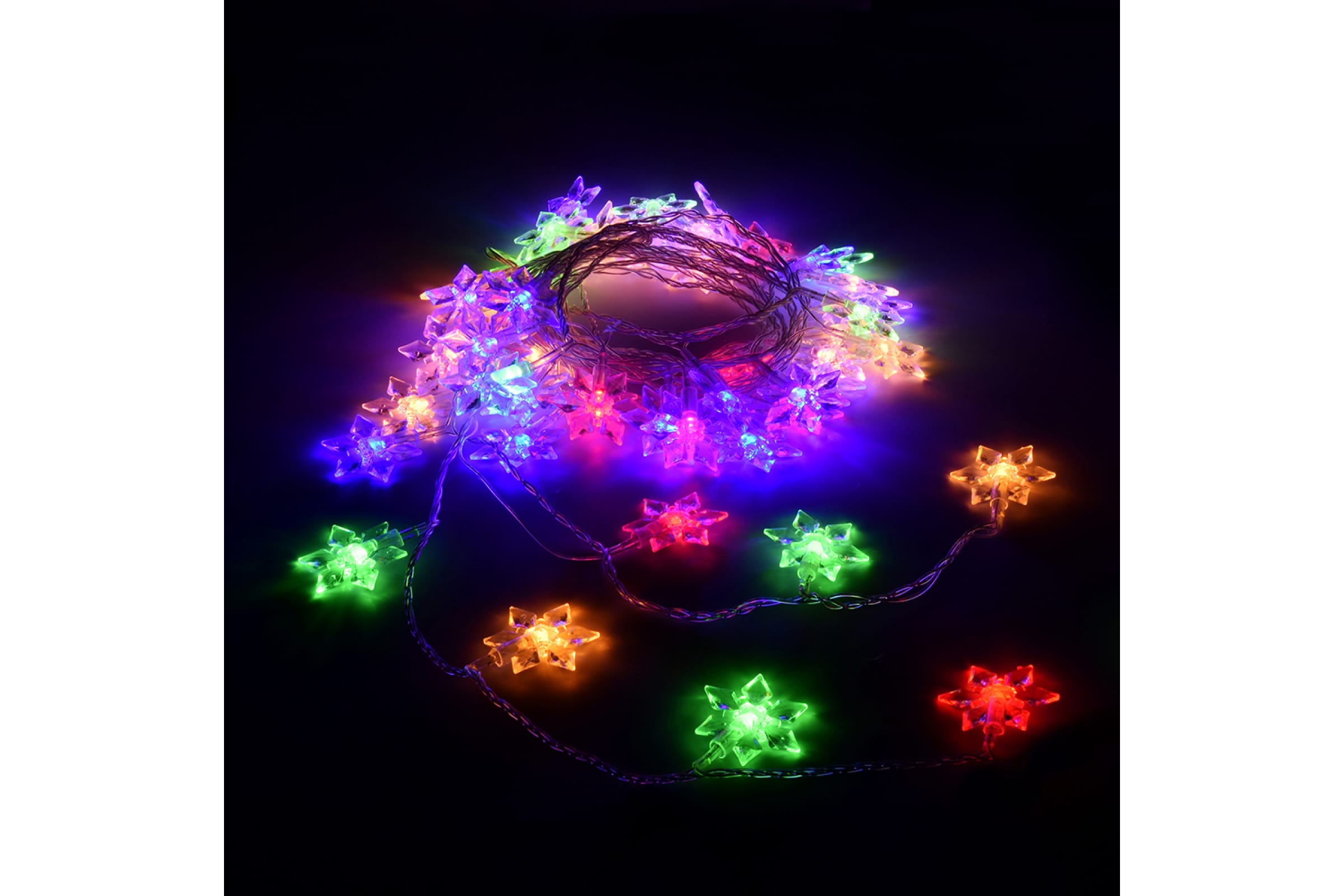 

Световая гирлянда новогодняя VEGAS Цветочки 55084 10 м разноцветный/RGB, Цветочки