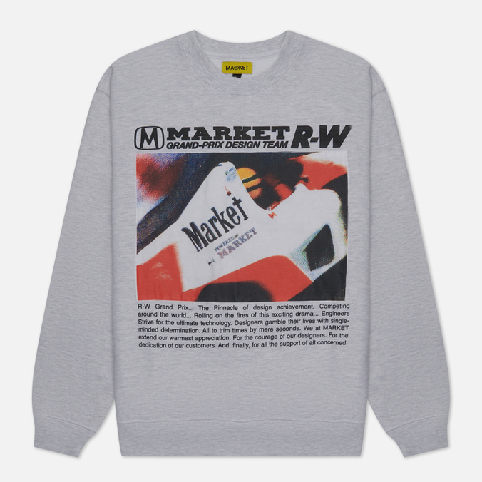 

Мужская толстовка MARKET Grand Prix Crew Neck серый, Размер XL, Grand Prix Crew Neck